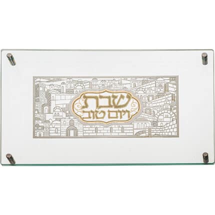 פמוטי קריסטל 9 קנים מהודר עם אבנים 60 ס מ