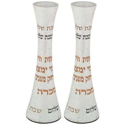 זוג פמוטי זהב בסיס שיש לבן 8/8 גובה 5.5 ס”מ