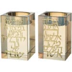 זוג פמוטי זהב בסיס שיש לבן 8/8 גובה 5.5 ס”מ