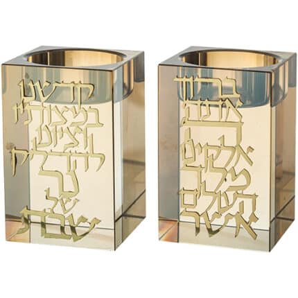 זוג פמוטי זהב בסיס שיש לבן 8/8 גובה 5.5 ס”מ