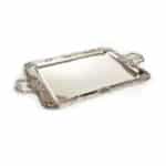 מגש מלבני כסף איכותית עם ידיות