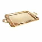 מגש מלבני זהב איכותית עם ידיות